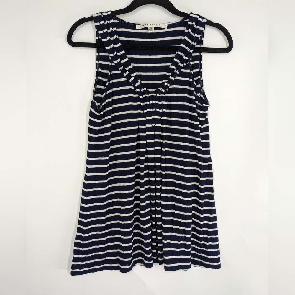 MAX STUDIO Striped Sleeveless Top